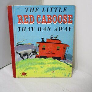 Vintage 1952 Childrens Treasure Books The Little Red Caboose That Ran Away